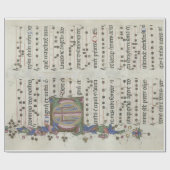 Middeleeuwse muziek verlicht manuscript cadeaupapier (Vlak)