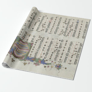 Middeleeuwse muziek verlicht manuscript cadeaupapier