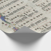 Middeleeuwse muziek verlicht manuscript cadeaupapier (Hoek)