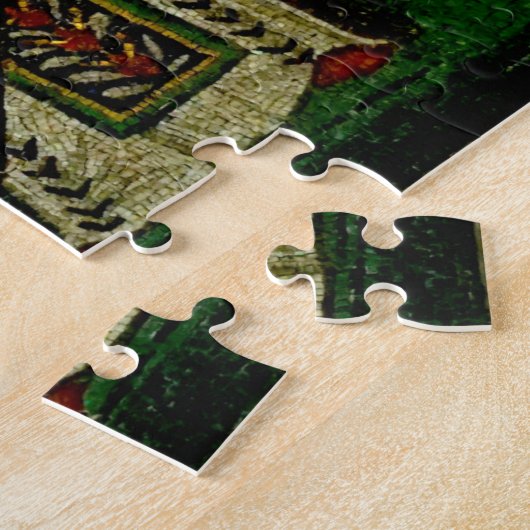 middeleeuwse muzikanten puzzel legpuzzel (Zijkant)