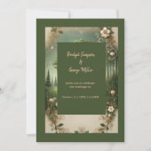 Middeleeuwse mystieke fantasie gravure Forest Wedd Kaart (Voorkant)