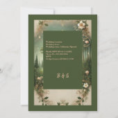 Middeleeuwse mystieke fantasie gravure Forest Wedd Kaart (Achterkant)