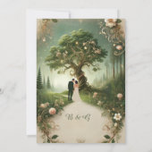 Middeleeuwse mystieke fantasie gravure Forest Wedd Kaart (Achterkant)