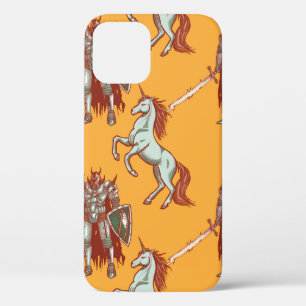 middeleeuwse nacht en unicorn naadloos patroon Case-Mate iPhone case