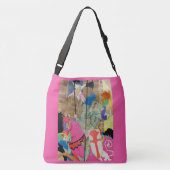 middeleeuwse nacht op de horde crossbody tas (Achterkant)