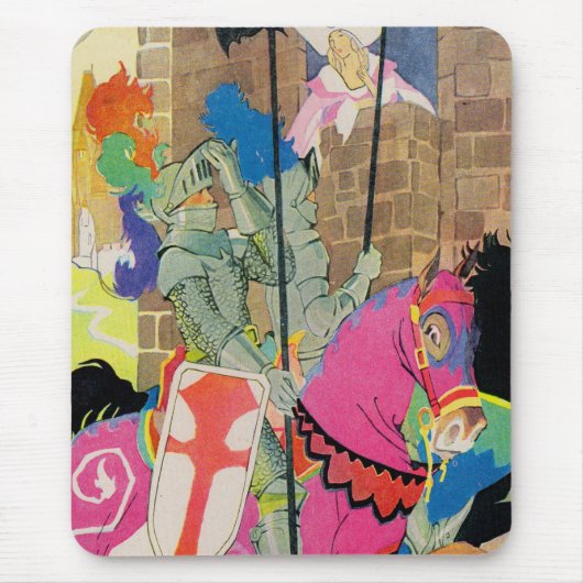 middeleeuwse nacht op de horde muismat (Voorkant)