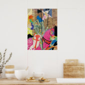 middeleeuwse nacht op de horde poster (Keuken)