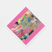 middeleeuwse nacht op de horde servet (Hoek)