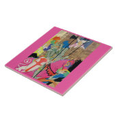 middeleeuwse nacht op de horde tegeltje (Zijkant)