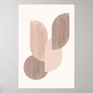 Middeleeuwse neutrale geometrie poster
