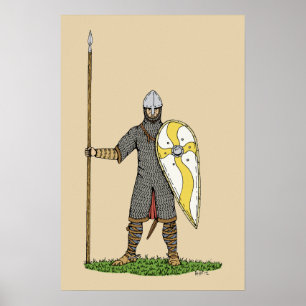 Middeleeuwse Normandische Ridder Circa 1066 Poster