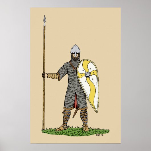 Middeleeuwse Normandische Ridder Circa 1066 Poster (Voorkant)