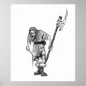 middeleeuwse ondode Fantasy Monster Tekening Poster (Voorkant)