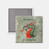 Middeleeuwse oppassen Draken Magneet (Voorkant / Achterkant)