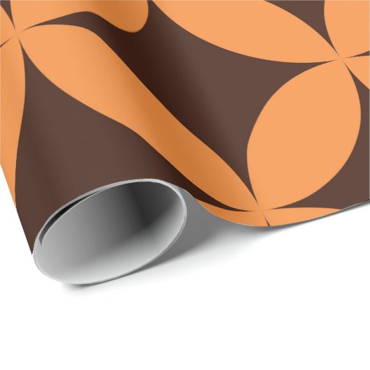 Middeleeuwse Oranje cirkelpatronen Cadeaupapier (Rol Hoek)