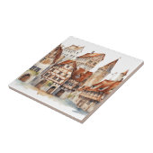 Middeleeuwse oude stad tegeltje (Zijkant)