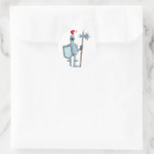 Middeleeuwse Pantser Ridder Karakter Ronde Sticker (Tas)