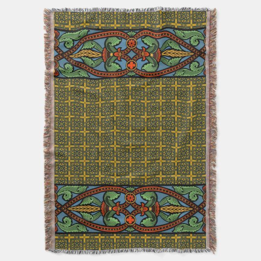Middeleeuwse Patroon Gooi Deken X (Voorkant Verticaal)