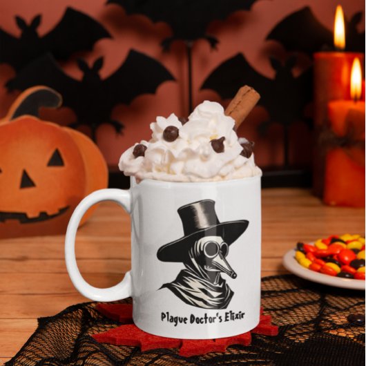 Middeleeuwse Plague Doctor's Elixir Coffee Mok