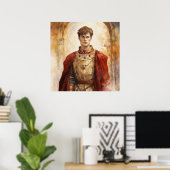 Middeleeuwse Prins Poster (Thuiskantoor)
