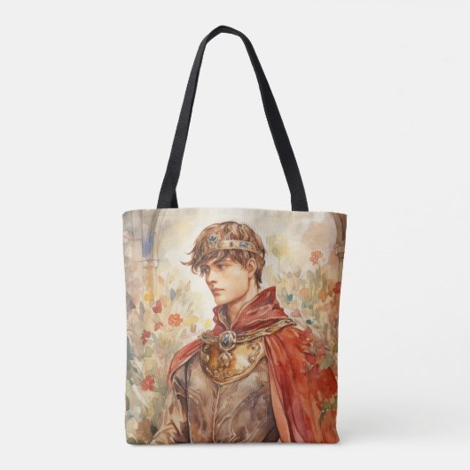Middeleeuwse Prins Tote Bag (Achterkant)