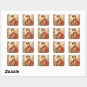 Middeleeuwse Prins Vierkante Sticker (Vel)