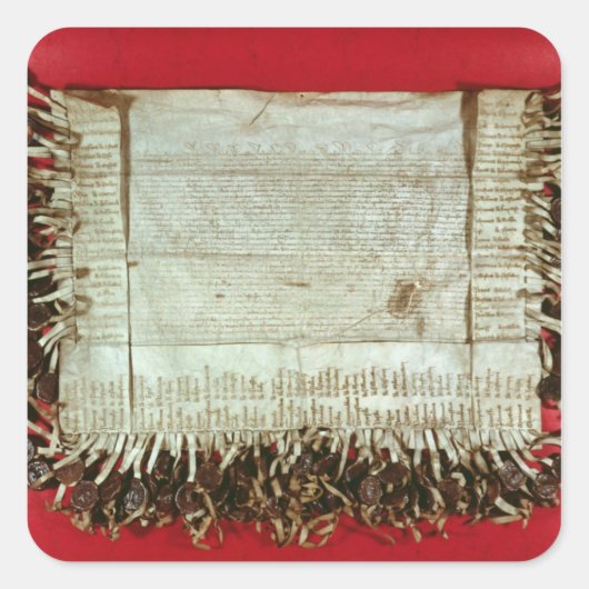 Middeleeuwse protestbrief van de Boheemse Vierkante Sticker (Voorkant)