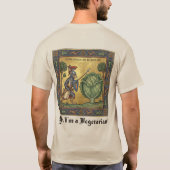 Middeleeuwse Razernij: De Gewelddadige Vegetarisch T-shirt (Achterkant)