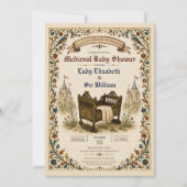 Middeleeuwse Renaissance Baby Shower Uitnodiging (Voorkant)