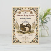 Middeleeuwse Renaissance Baby Shower Uitnodiging (Staand voorkant)