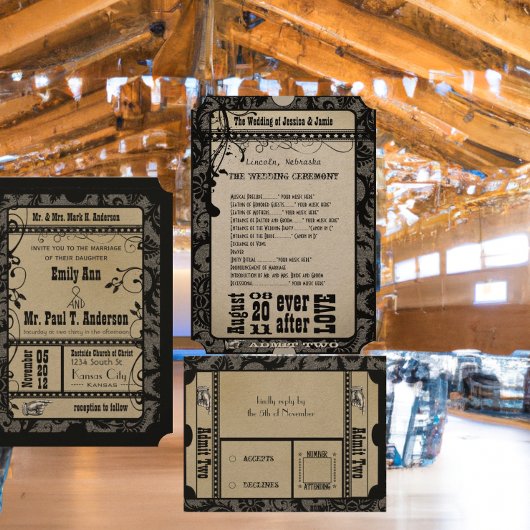 Middeleeuwse Renaissance Bruiloft Respons Kaarten