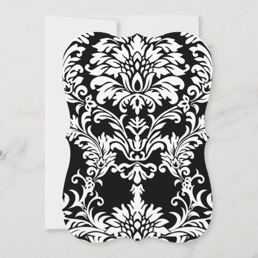 Middeleeuwse Renaissance Damast Rode Accenten Brui Kaart (Achterkant)