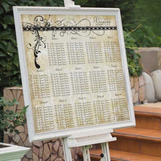 Middeleeuwse Renaissance Elegante Zitplaats Grafie Poster