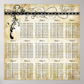 Middeleeuwse Renaissance Elegante Zitplaats Grafie Poster (Voorkant)