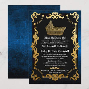 Middeleeuwse Renaissance Goth Baby Shower Uitnodig Kaart