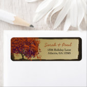 middeleeuwse renaissance hart blad koraal boom etiket (Insitu)