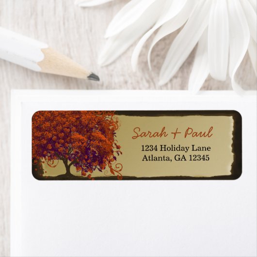 middeleeuwse renaissance hart blad koraal boom etiket (Insitu)