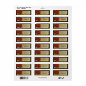 Middeleeuwse Renaissance Hartblad Koraalboom Etiket (Full Sheet)