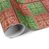 Middeleeuwse Renaissance Herald Lion Leopard Metal Cadeaupapier (Rol Hoek)