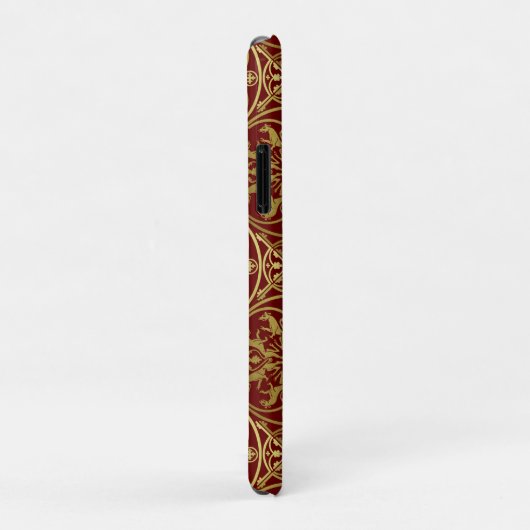 Middeleeuwse Renaissance Herald Lion Leopard Metal Case-Mate iPhone Case (Achterkant/rechts)