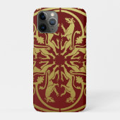 Middeleeuwse Renaissance Herald Lion Leopard Metal Case-Mate iPhone Case (Achterkant)
