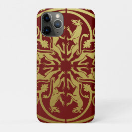 Middeleeuwse Renaissance Herald Lion Leopard Metal Case-Mate iPhone Case