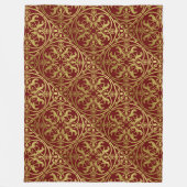 Middeleeuwse Renaissance Herald Lion Leopard Metal Fleece Deken (Voorkant)