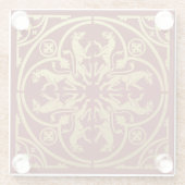 Middeleeuwse Renaissance Herald Lion Leopard Metal Glazen Onderzetter (Achterkant)