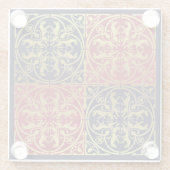 Middeleeuwse Renaissance Herald Lion Leopard Metal Glazen Onderzetter (Achterkant)