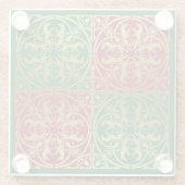 Middeleeuwse Renaissance Herald Lion Leopard Metal Glazen Onderzetter (Achterkant)