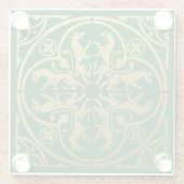 Middeleeuwse Renaissance Herald Lion Leopard Metal Glazen Onderzetter (Achterkant)