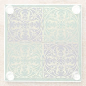 Middeleeuwse Renaissance Herald Lion Leopard Metal Glazen Onderzetter (Achterkant)