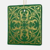 Middeleeuwse Renaissance Herald Lion Leopard Metal Keramisch Ornament (Links)