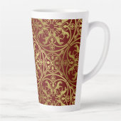 Middeleeuwse Renaissance Herald Lion Leopard Metal Latte Mok (Rechts)